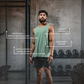 Varlo Men's Terra Recovery Tank in Low Light Olive, view 3