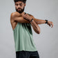 Varlo Men's Terra Recovery Tank in Low Light Olive, view 4