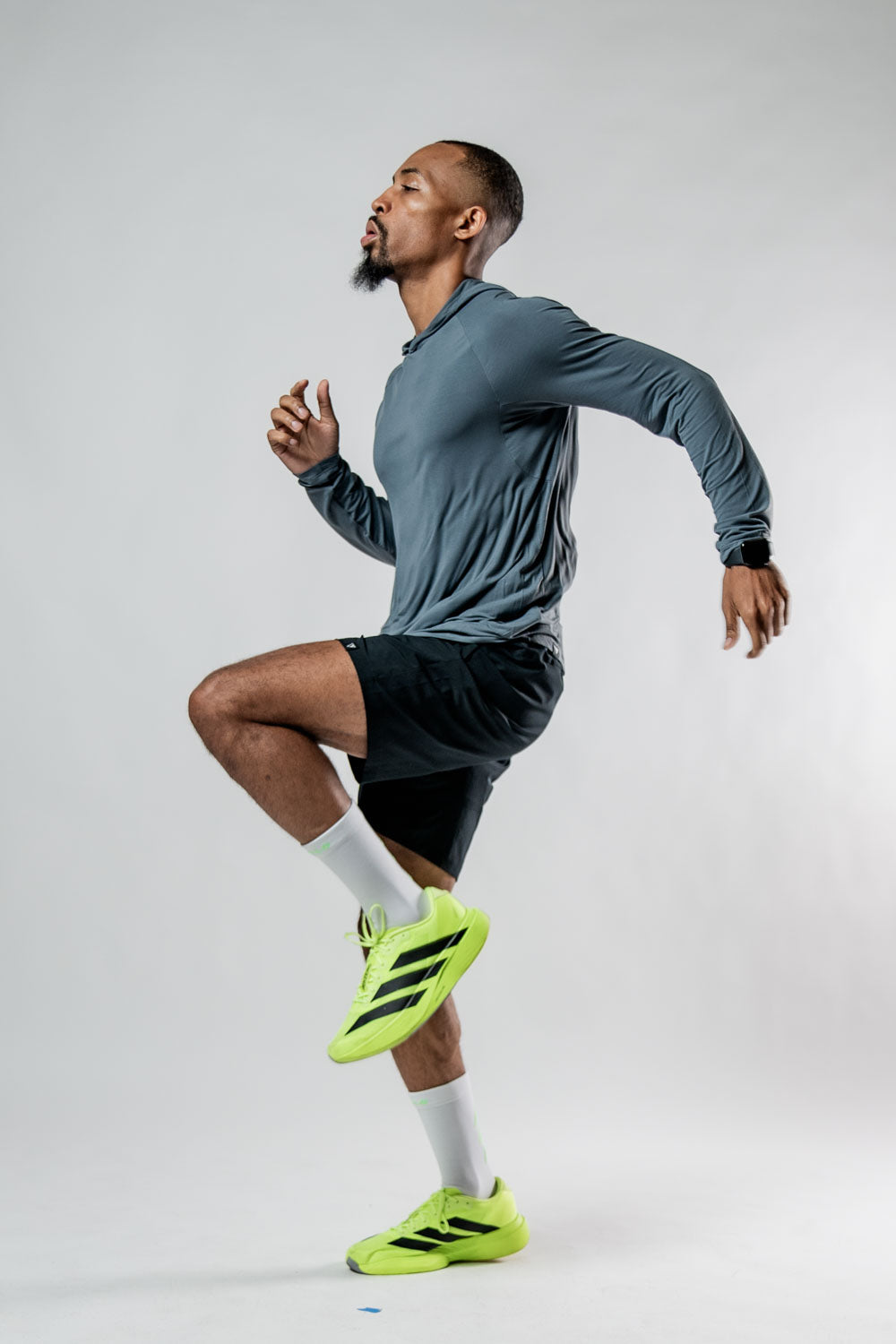 Varlo Men's Terra Recovery Element Hoodie Shirt in Ash Gray, view 12