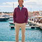 White Water Life New Harbor Quarter Zip in Plum, view 4