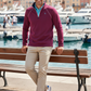 White Water Life New Harbor Quarter Zip in Plum, view 2
