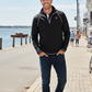 White Water Life New Harbor Quarter Zip in Black, view 3
