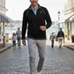 White Water Life New Harbor Quarter Zip in Black, view 4