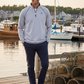 White Water Life New Harbor Quarter Zip in Grey, view 2