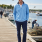 White Water Life New Harbor Quarter Zip in Light Blue, view 4