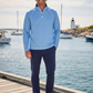 White Water Life New Harbor Quarter Zip in Light Blue, view 3