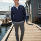 White Water Life New Harbor Quarter Zip in Navy, view 3