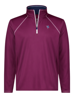 White Water Life New Harbor Quarter Zip in Plum