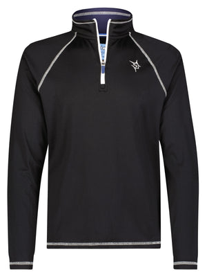 White Water Life New Harbor Quarter Zip in Black
