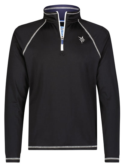 White Water Life New Harbor Quarter Zip in Black