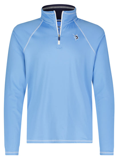 White Water Life New Harbor Quarter Zip in Light Blue