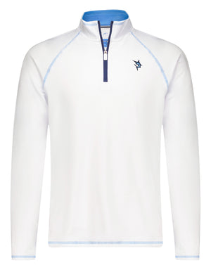 White Water Life New Harbor Quarter Zip in White