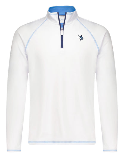 White Water Life New Harbor Quarter Zip in White