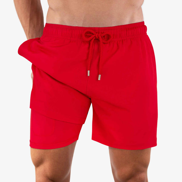 Red-swim-trunk