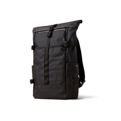 The Brown Buffalo Rolltop roll top backpack in Ballistic Black