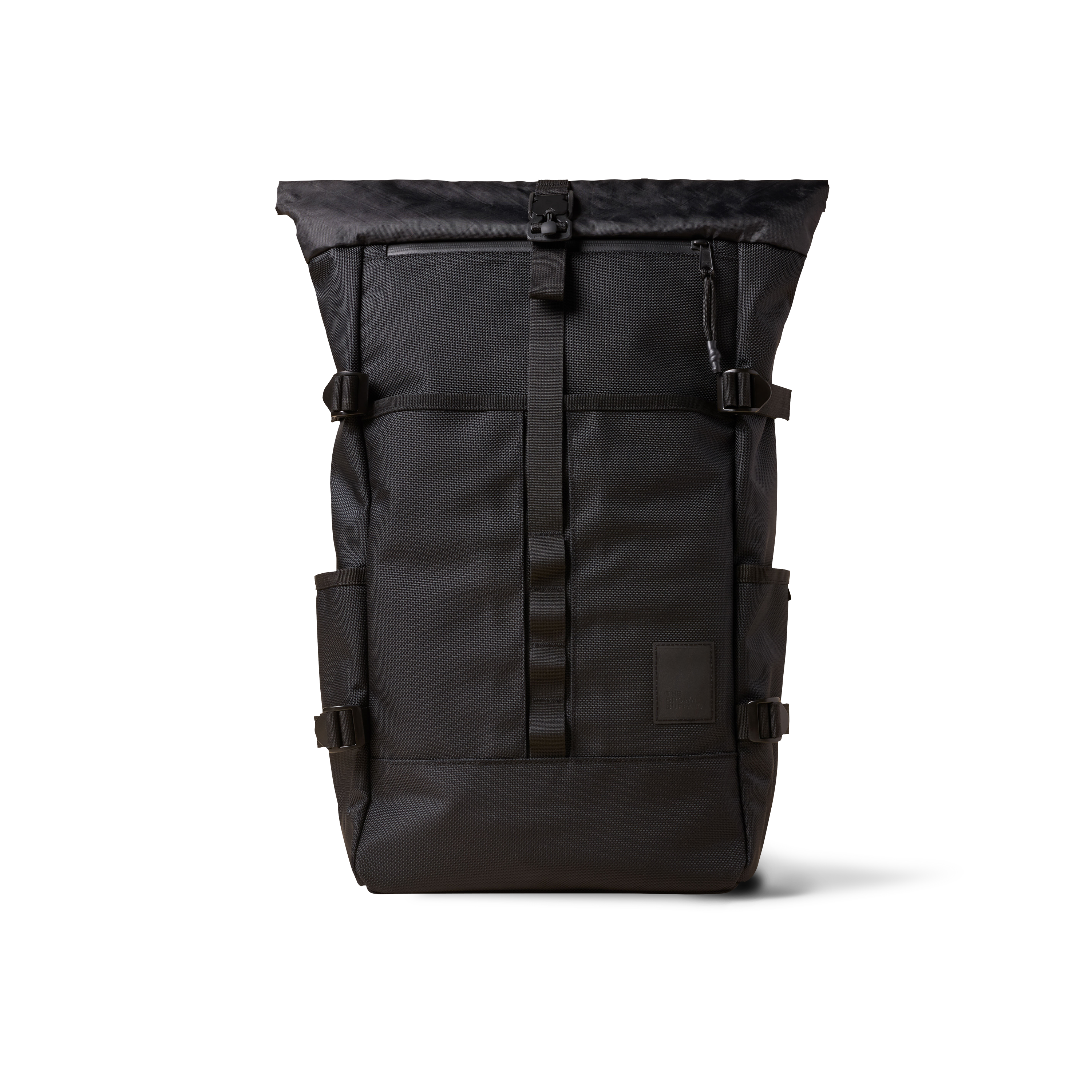 The Brown Buffalo Rolltop roll top backpack in Ballistic Black, view 2