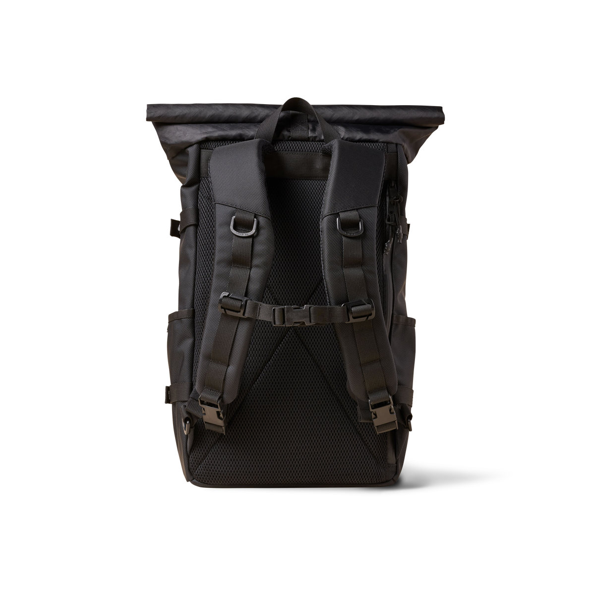The Brown Buffalo Rolltop roll top backpack in Ballistic Black, view 3