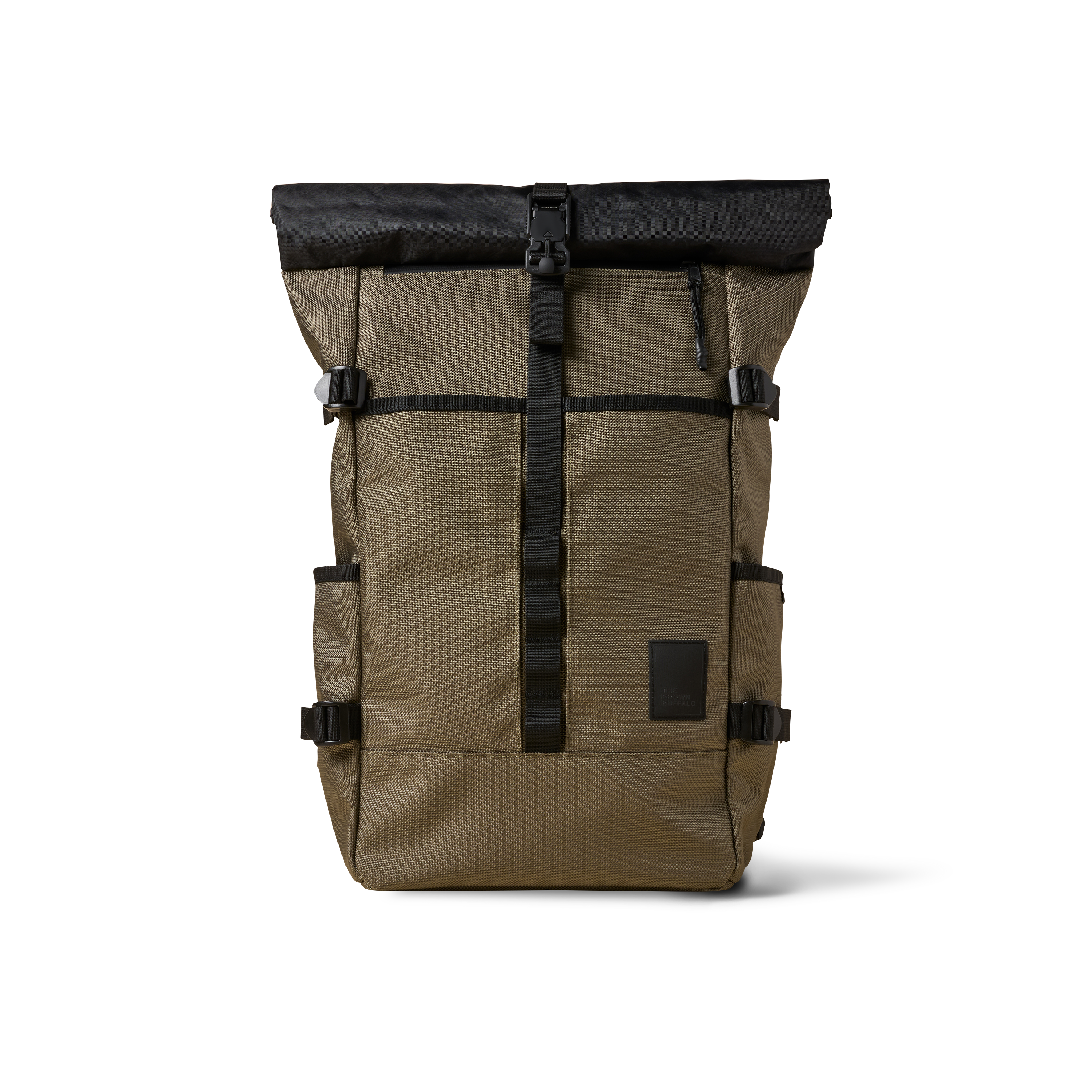 The Brown Buffalo Rolltop roll top backpack in Ranger Green Ballistic, view 2
