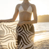 Ruby Mint Mykonos Cotton Pareo, Midnight Sun Pattern