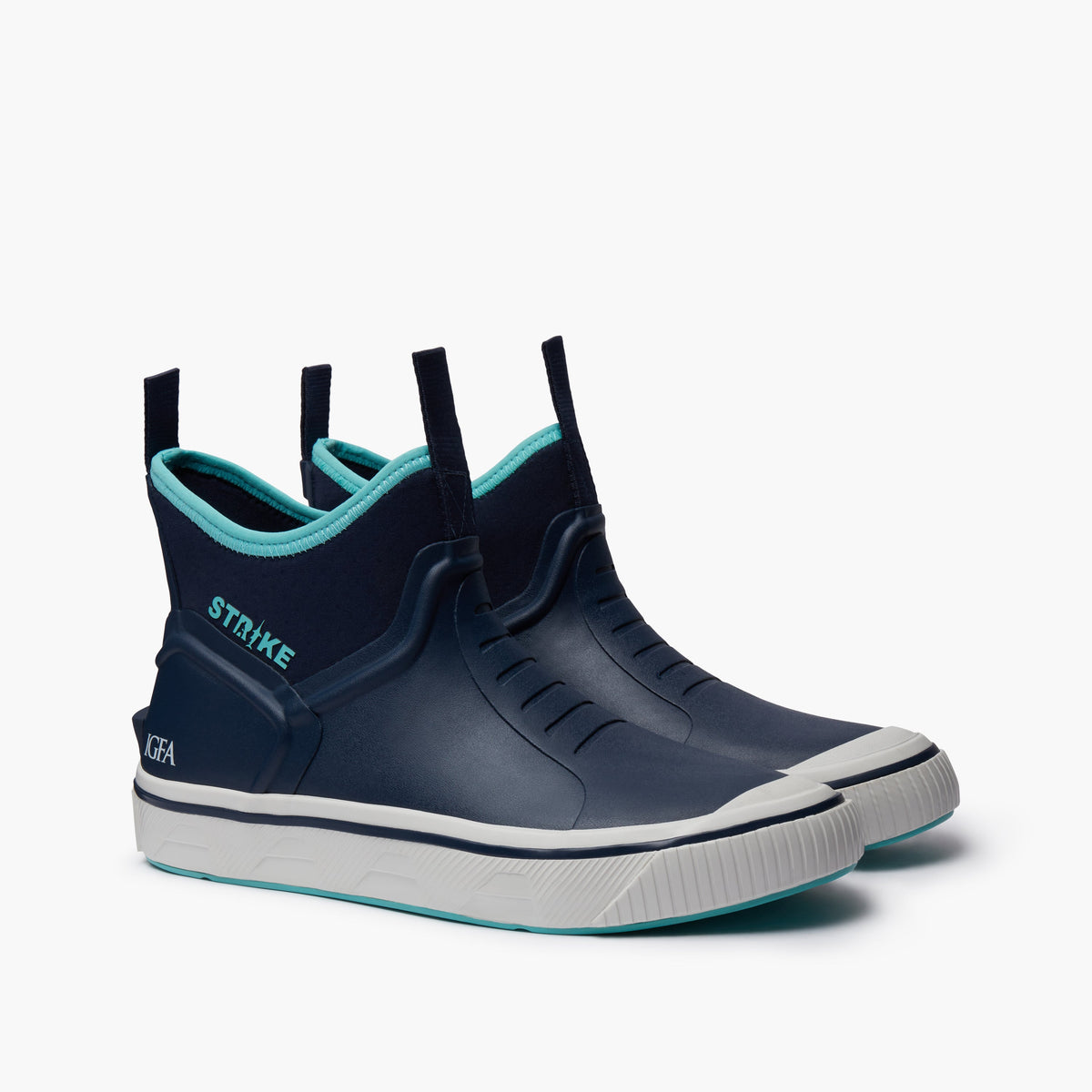STRIKE Bigeye men's deck boot navy and aqua, image 4 of 8