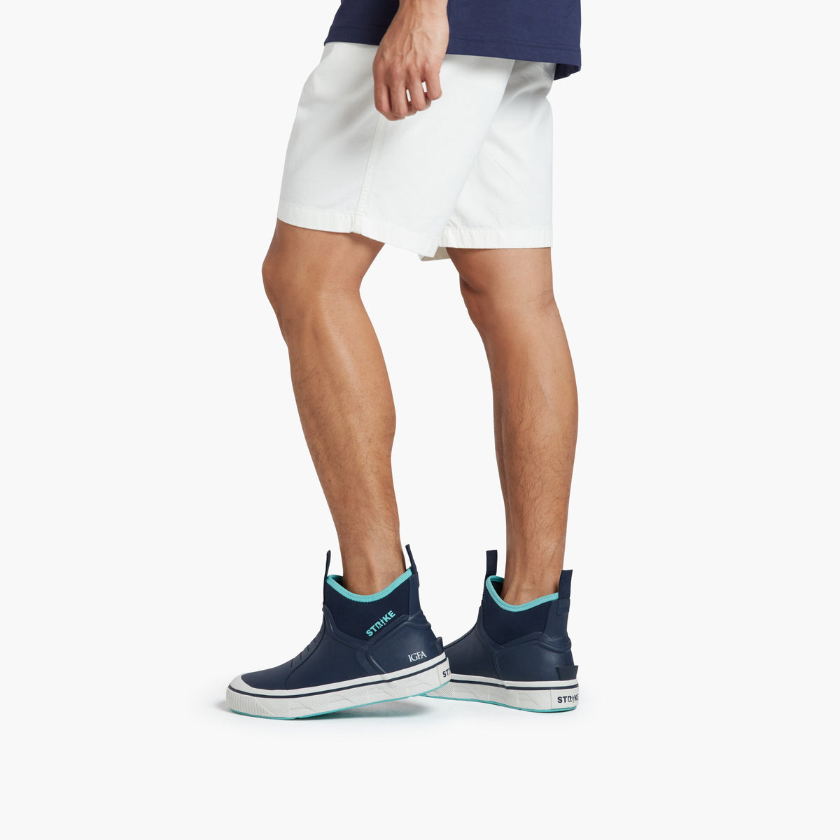 STRIKE Bigeye men's deck boot navy and aqua, image 5 of 8