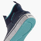 STRIKE Bigeye men's deck boot navy and aqua, detail view