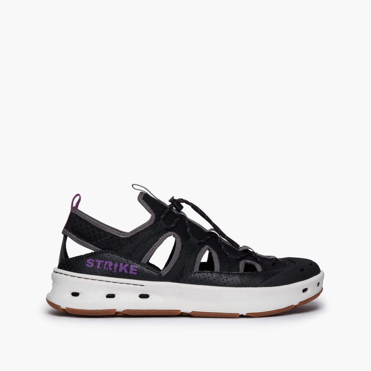 STRIKE Bluefin men's water sandal black and purple, image 1 of 8