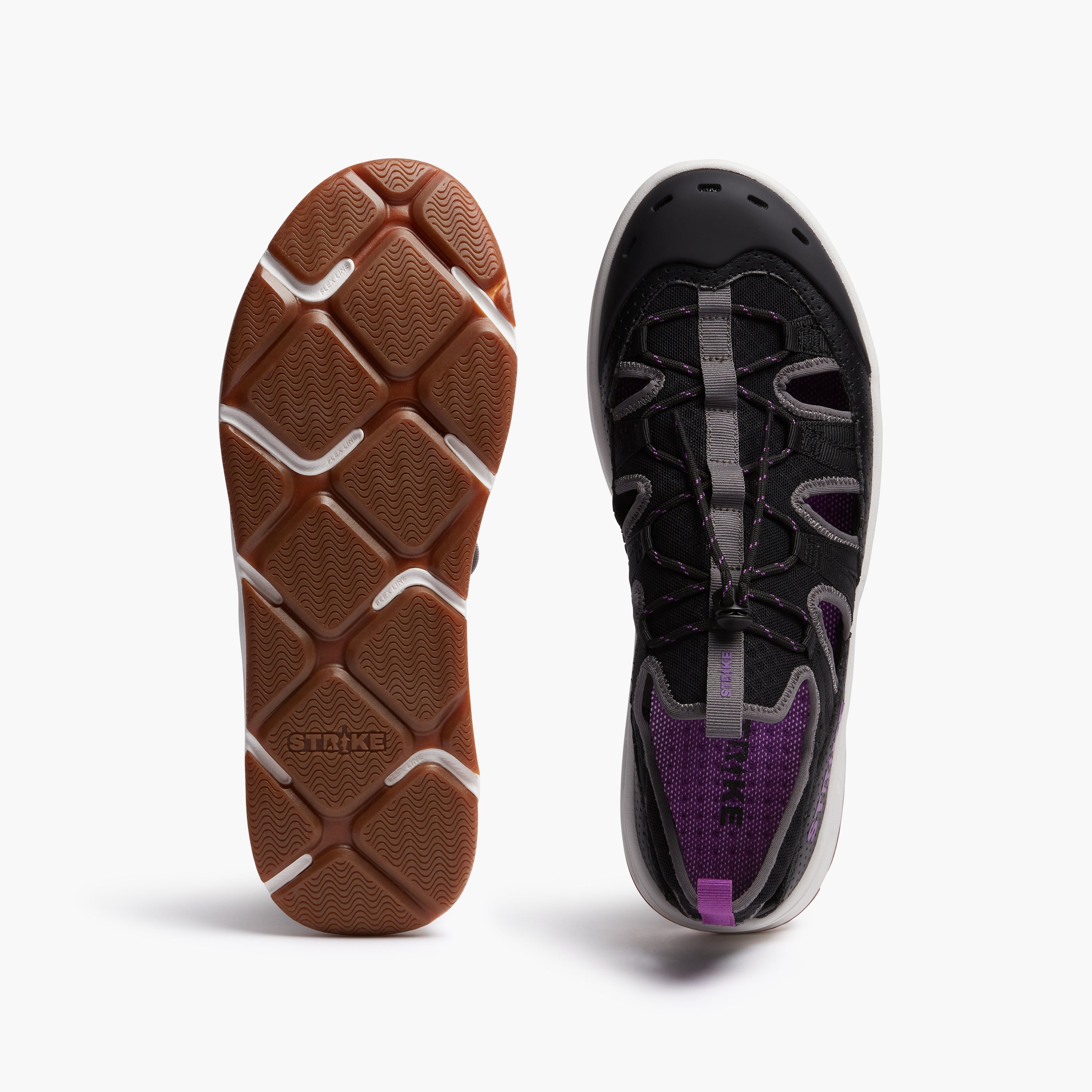 STRIKE Bluefin men's water sandal black and purple, image 7 of 8