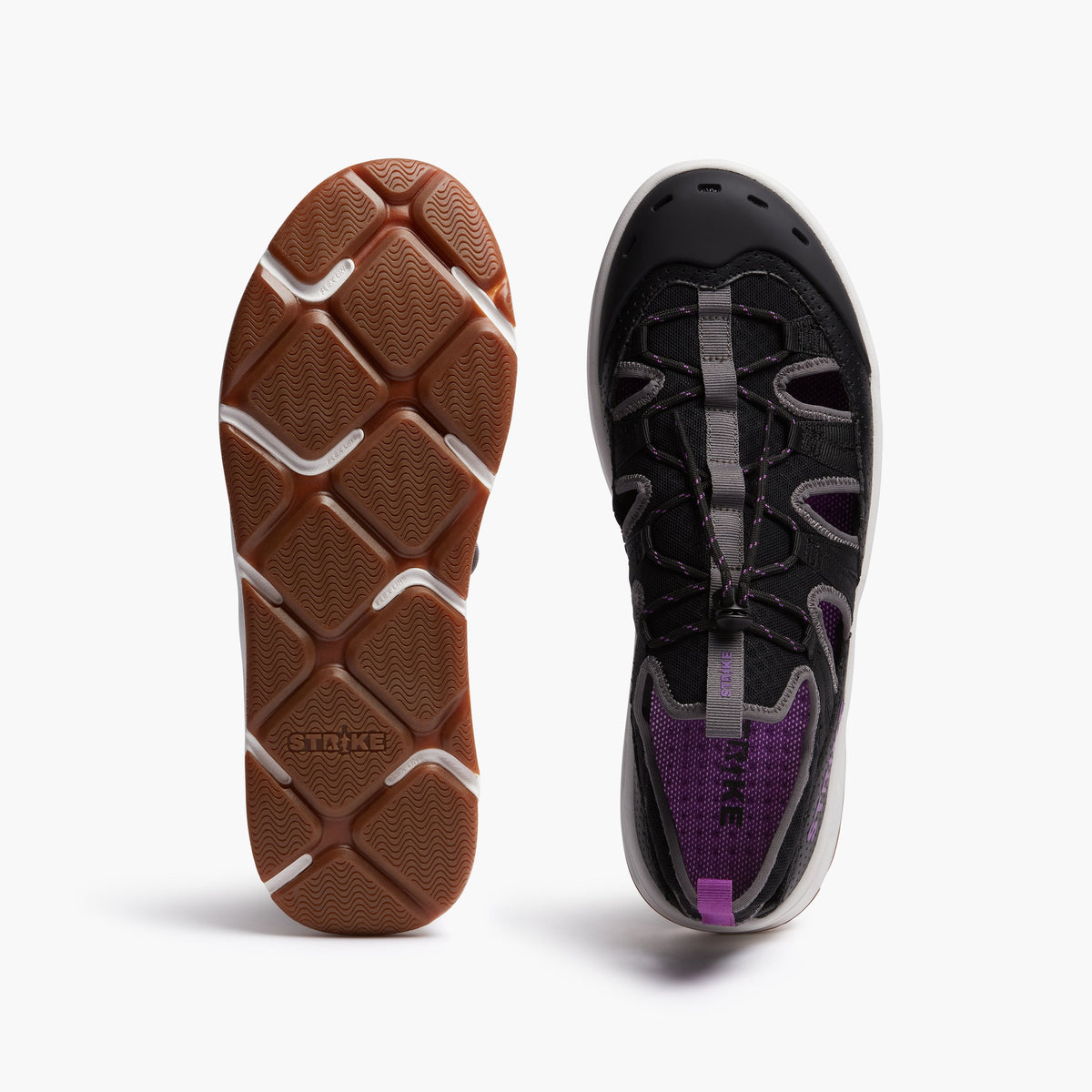 STRIKE Bluefin men's water sandal black and purple, image 7 of 8
