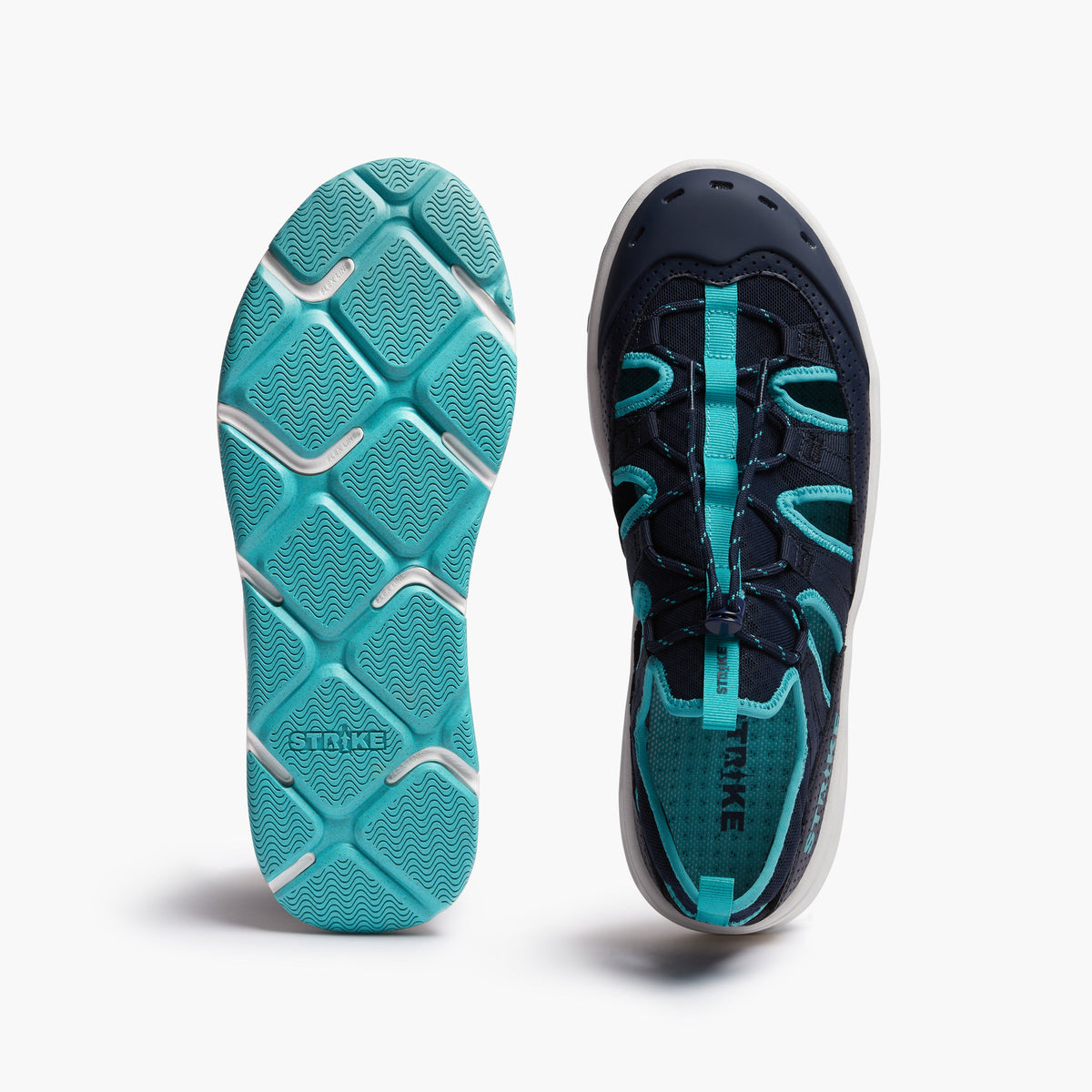 STRIKE Bluefin men's water sandal navy and aqua, image 7 of 8