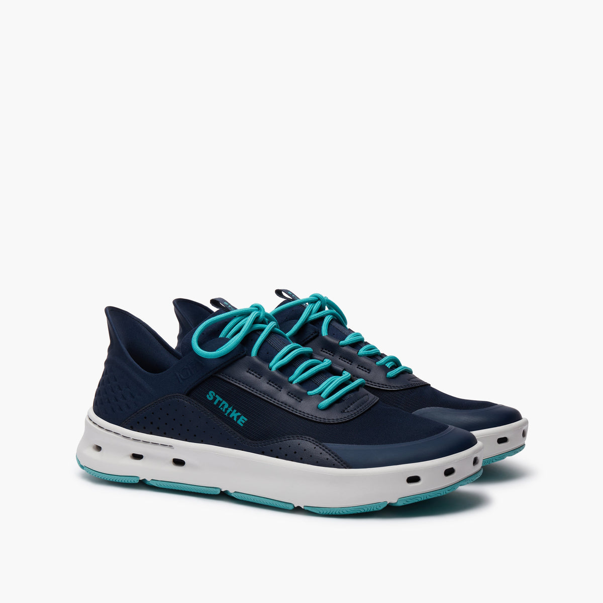 STRIKE Bluefin men's lace water sneaker navy and aqua, image 4 of 8