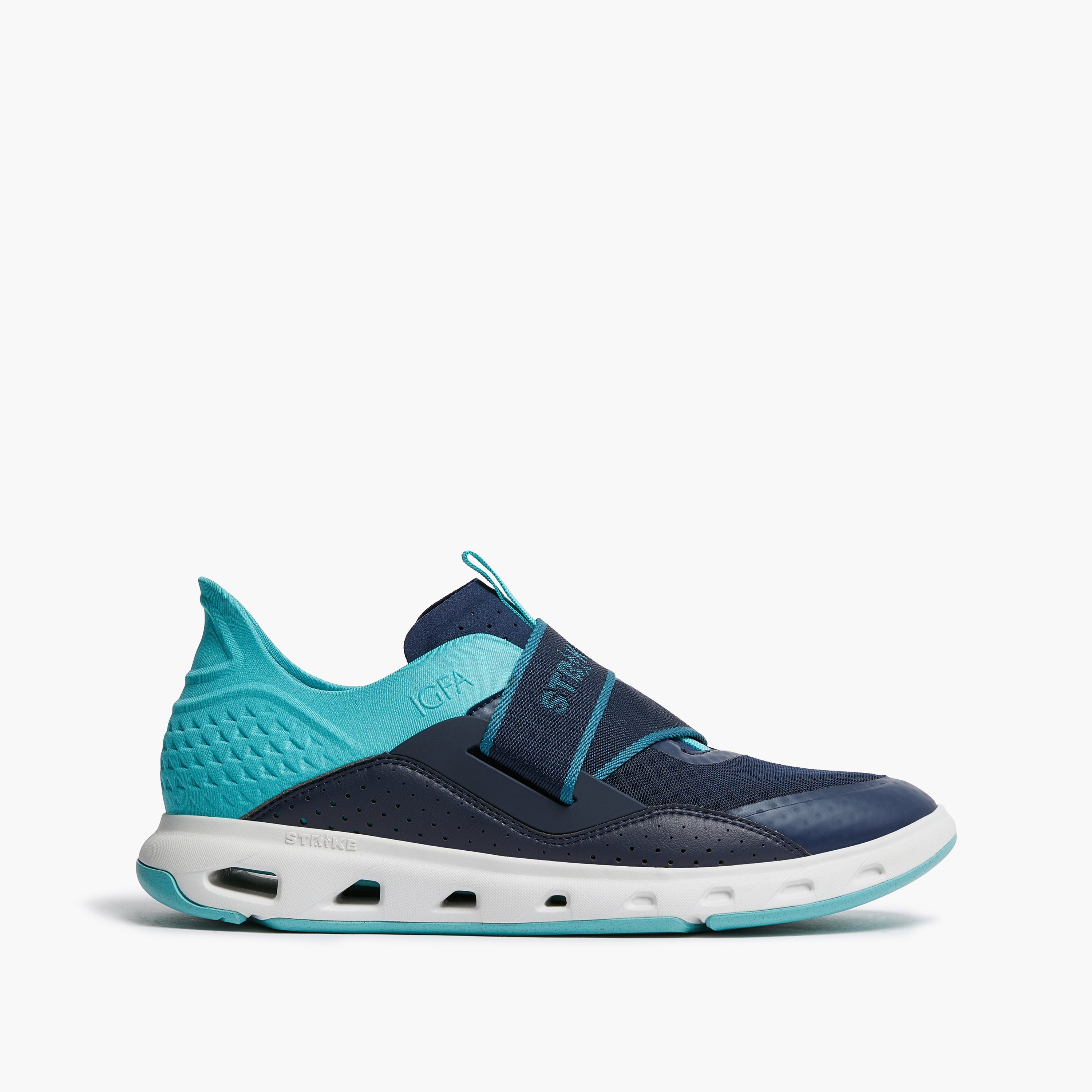 STRIKE Silvertip men's strap water sneaker navy and aqua, image 1 of 8