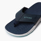 STRIKE Narrowtooth men's flip flop navy and aqua, image 6 of 8