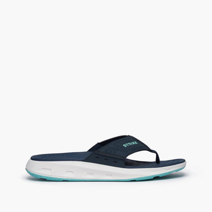 STRIKE Narrowtooth men's flip flop navy and aqua, image 1 of 8