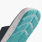 STRIKE Narrowtooth men's flip flop navy and aqua, detail view