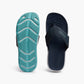 STRIKE Narrowtooth men's flip flop navy and aqua, image 7 of 8