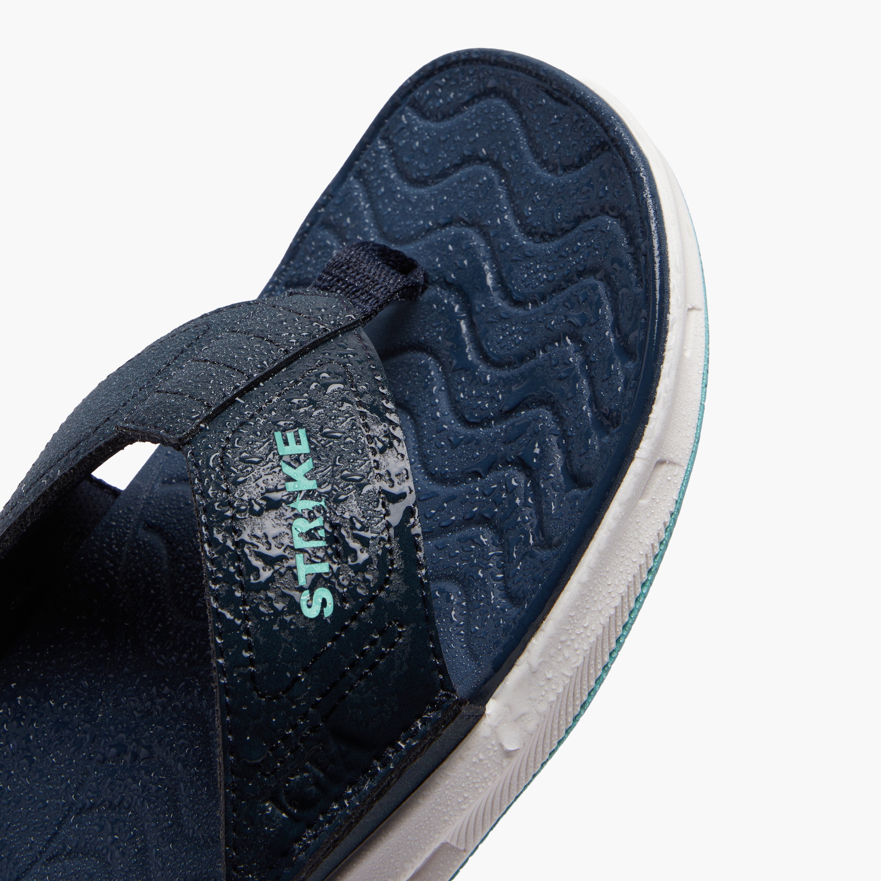 STRIKE Narrowtooth men's flip flop navy and aqua, image 5 of 8
