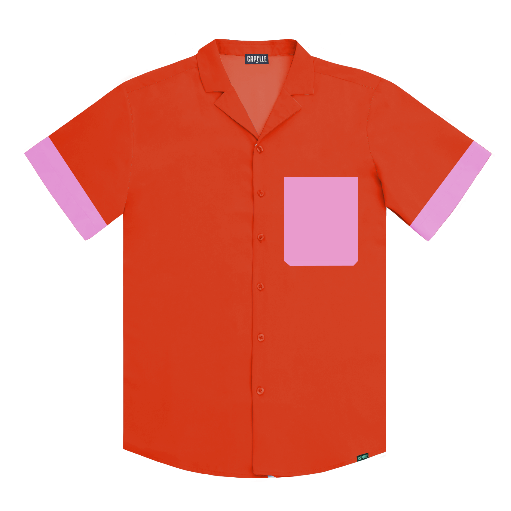 button up shirt coral flame