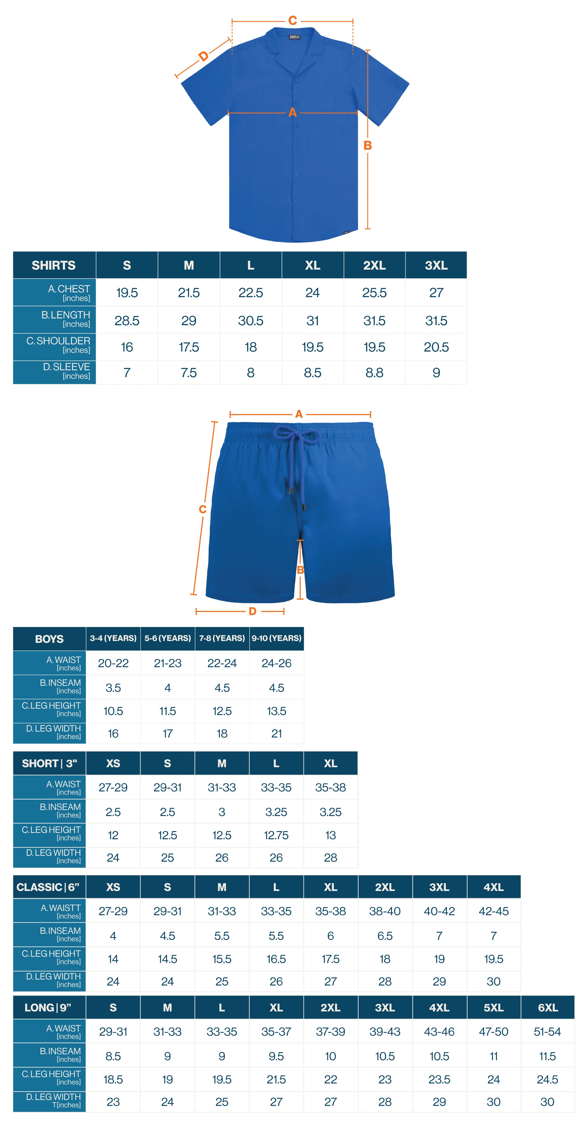 length:all Size Chart