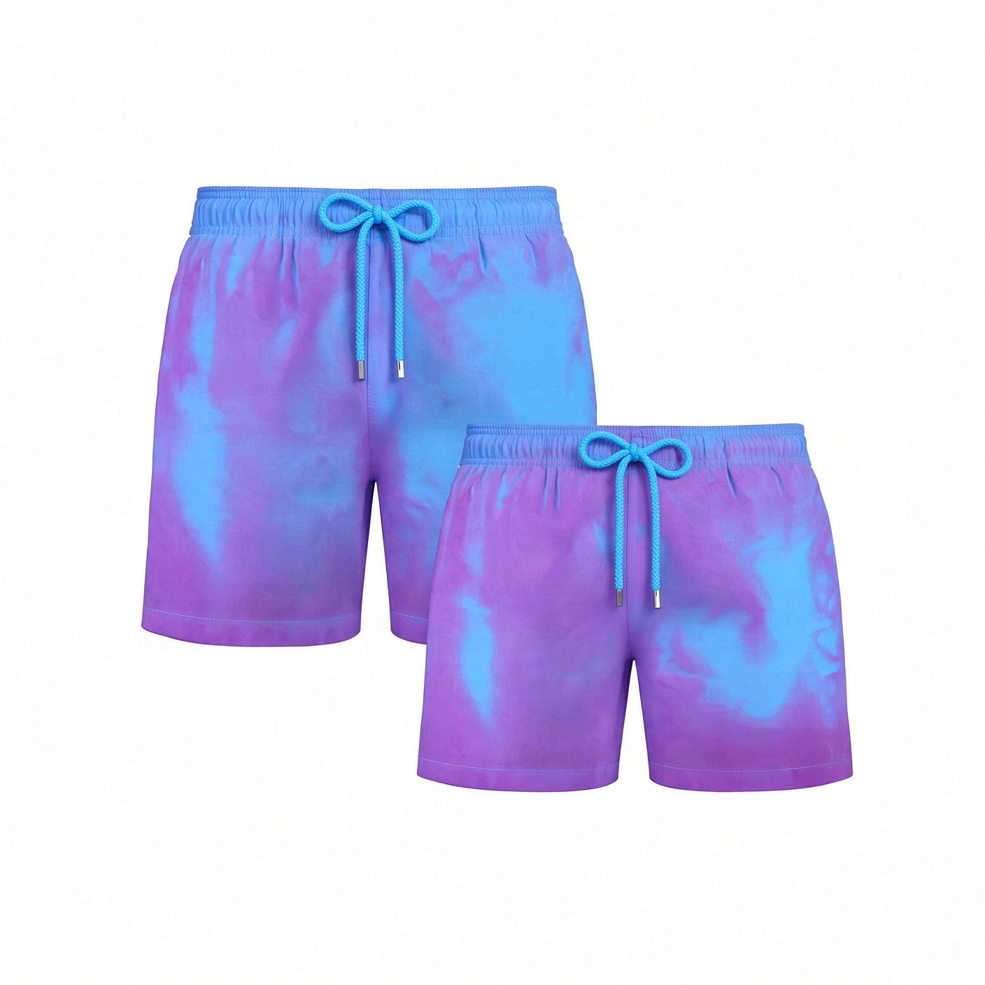 Dad & Son Matching Swim Trunks – Switch Blue/Purple