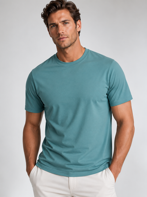 CINQO Men's Tech Tee, Blue Grey