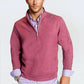 Buki Men's Voey Quarter Zip Sweatshirt in Wine, view 3