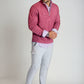 Buki Men's Voey Quarter Zip Sweatshirt in Wine, view 6