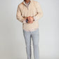 Buki Men's Voey Quarter Zip Sweatshirt in Camel, view 4