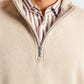 Buki Men's Voey Quarter Zip Sweatshirt in Camel, view 5