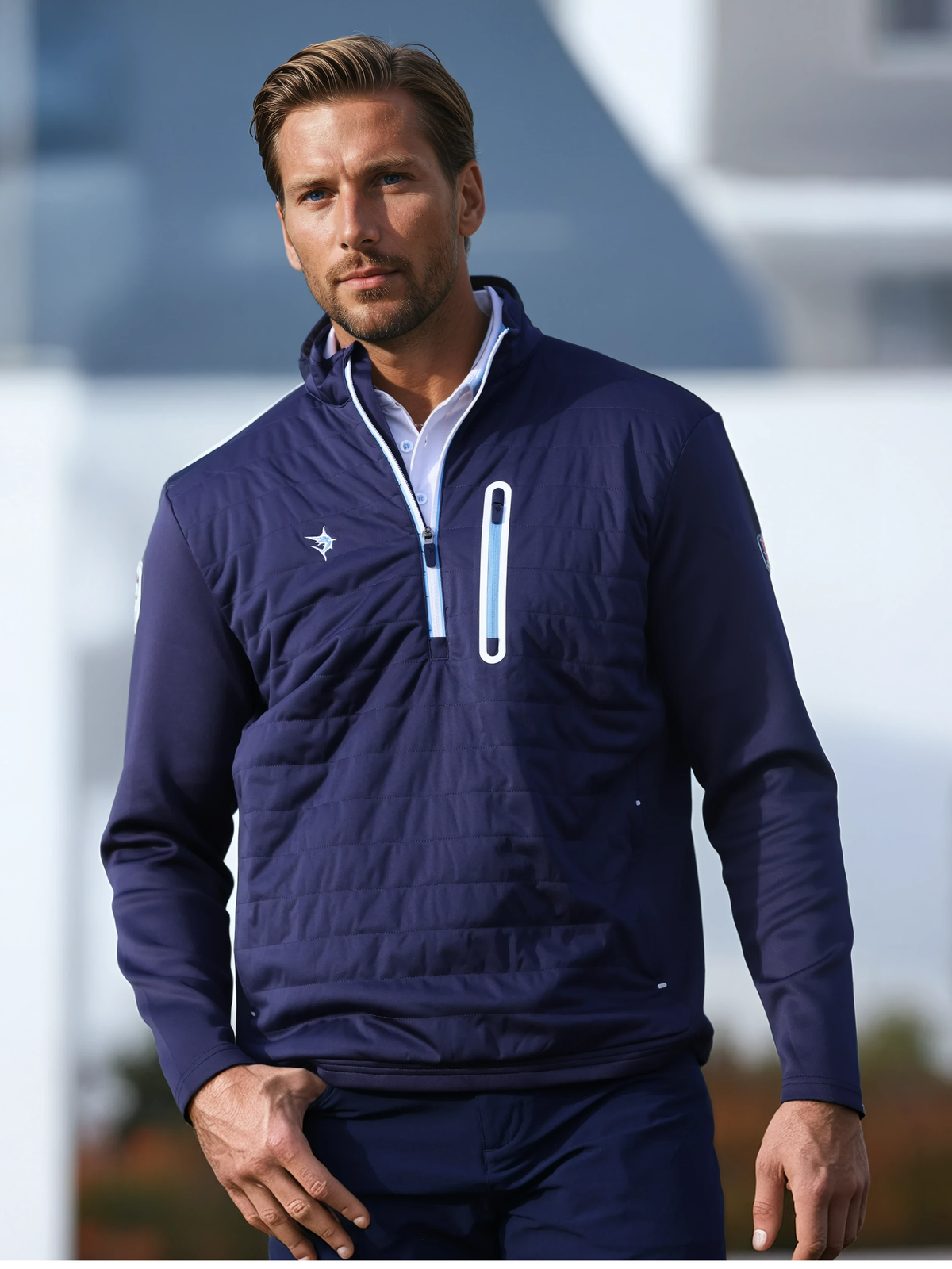 White Water Life Hampton Pullover Technical Layer in Navy, view 5