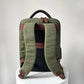 Miami Leathers Maxwell waxed canvas and leather laptop backpack, image 9 of 10