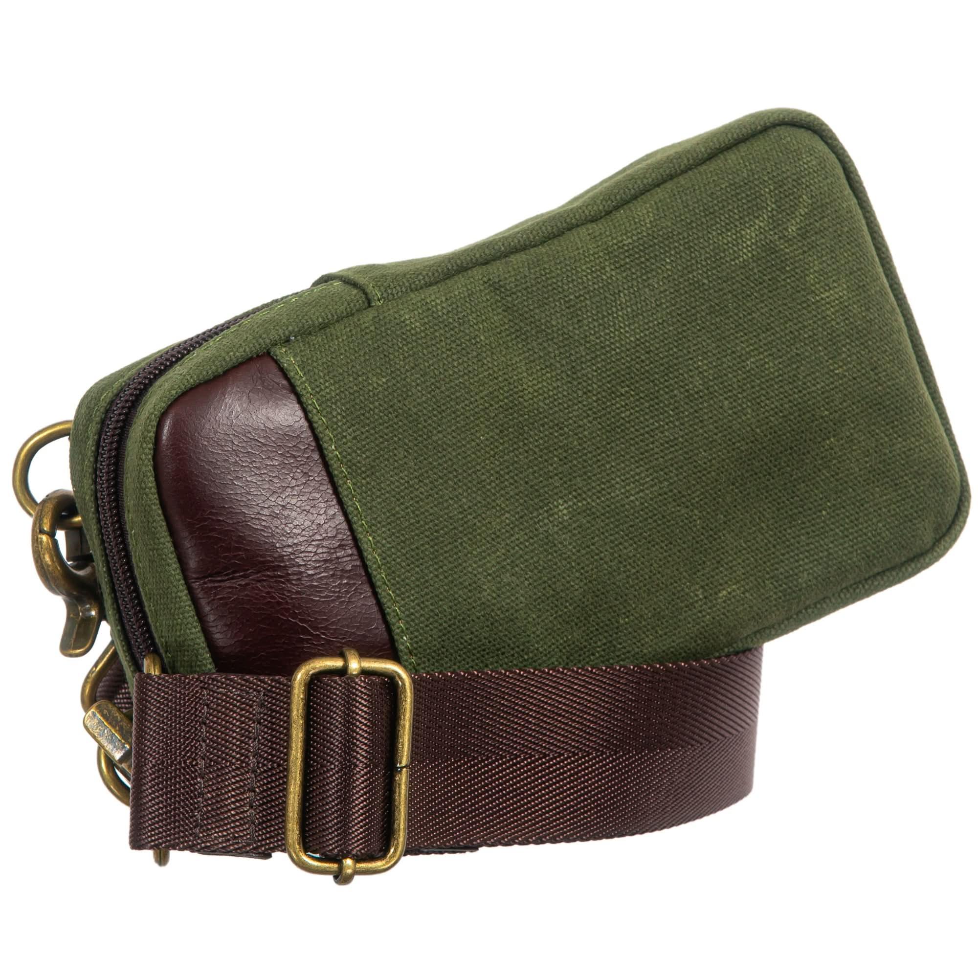 Miami Leathers Maxwell waxed canvas crossbody phone pouch, image 5 of 8