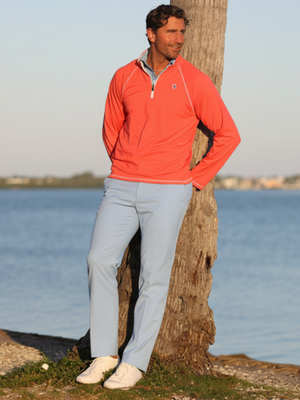 White Water Life New Harbor Quarter Zip in Red, view 2
