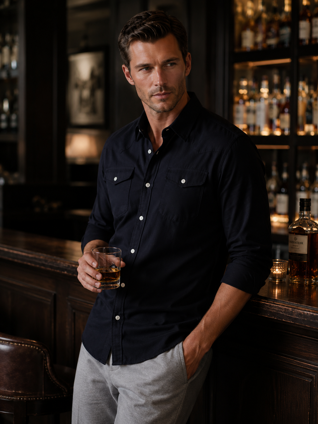Buki CINQO Western Tech Shirt in Black, view 2
